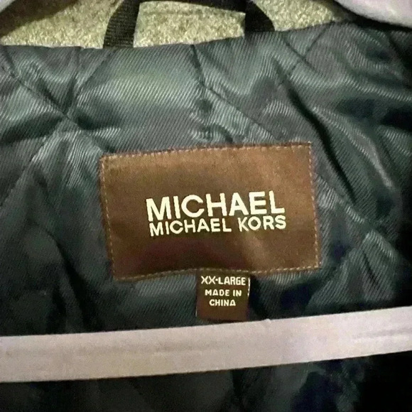 Michael Kors Quilted Coat Men’s Brown Wool Quilted - Picture 2 of 5